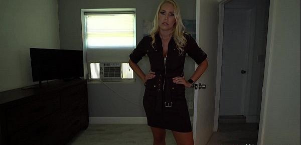  Slutty Step Mom Dresses Up As a Bad Cop For Step Son